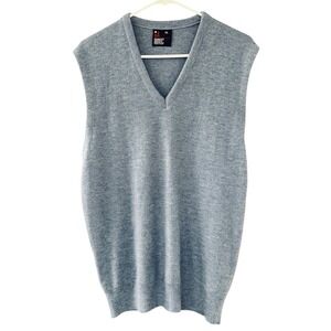 Vtg Robert Bruce Sweater Vest Mens XL Blue Orlon Acrylic Union Made USA Academia